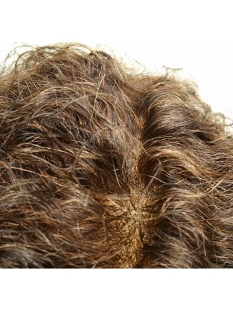 Curly brown hair wig