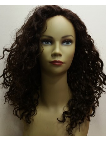 Brown wavy hair wig